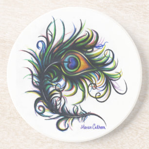 Peacock Feather Coaster