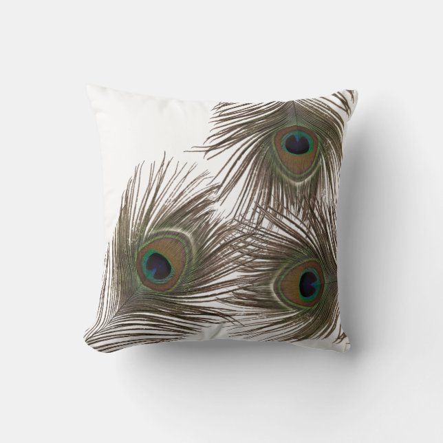 Peacock feather cushion (Front)