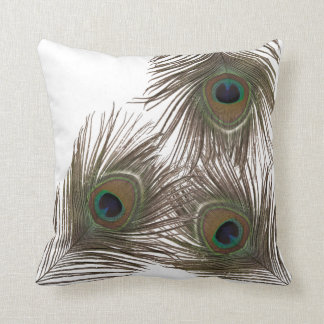 Peacock feather cushion