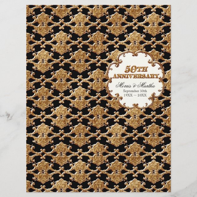 Peacock & Feather Elegant Matching Wedding Program (Front)