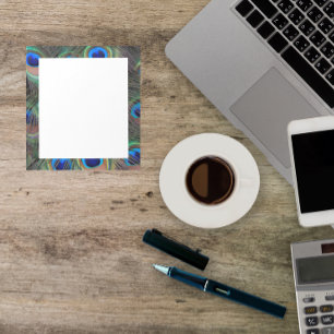 Peacock Feather Eye Pattern Notepad