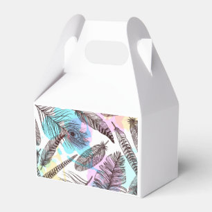 Peacock Feather Favour Box