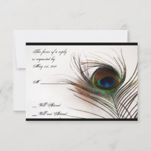 Peacock Feather Glamour Response Card