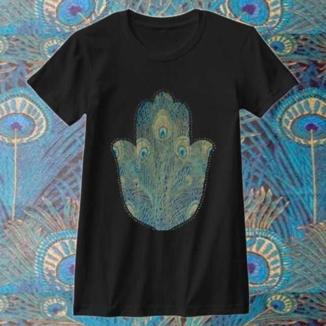 Peacock Feather Hamsa T-Shirt (Creator Uploaded)