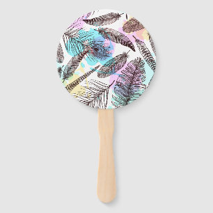 Peacock Feather Hand Fan