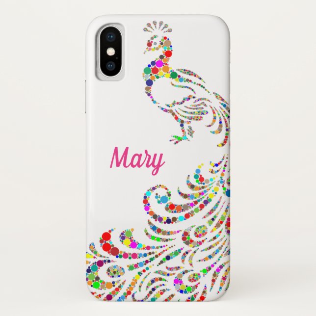 Peacock feather iPhone Case (Back)