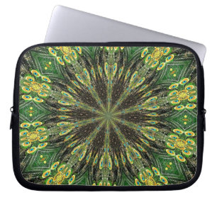 Peacock Feather Kaleidoscope 2 Laptop Sleeve
