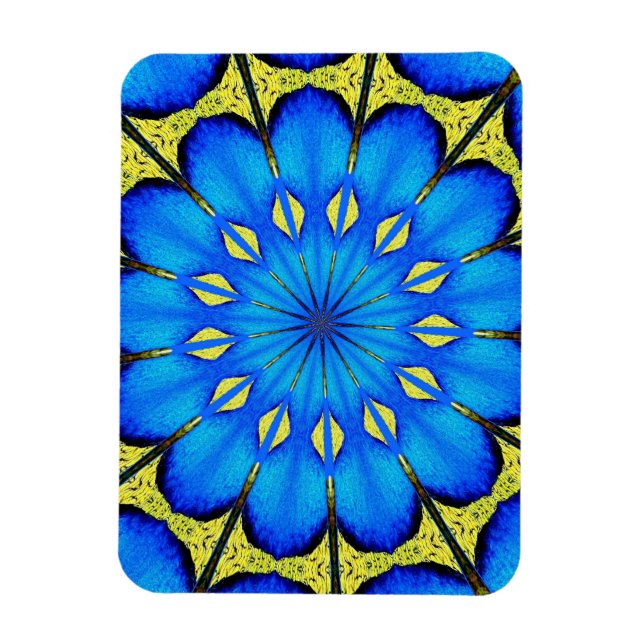 Peacock Feather Kaleidoscope 4 Magnet (Vertical)