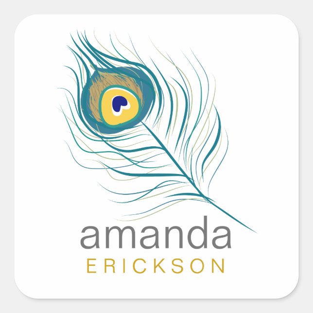 Peacock Feather Labels (Front)