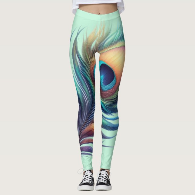 Peacock Feather Leggings (Front)