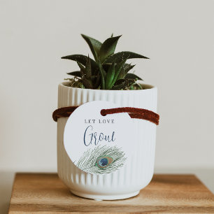 Peacock Feather Let Love Grow Plant or Seed Favour Tags