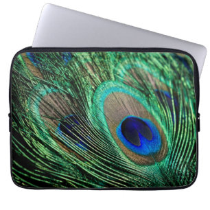 Peacock Feather Lucky Laptop Sleeve