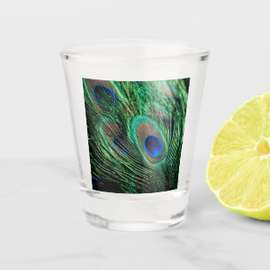 Peacock Feather Lucky Shot Glass