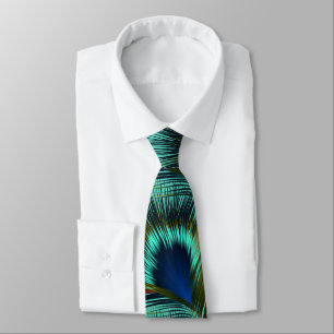 Peacock Feather Mens Necktie
