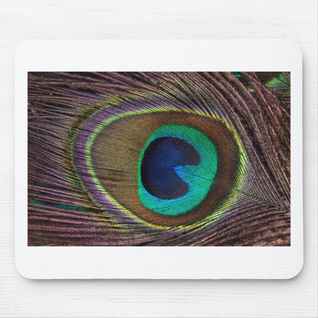 peacock feather mouse pad (Front)