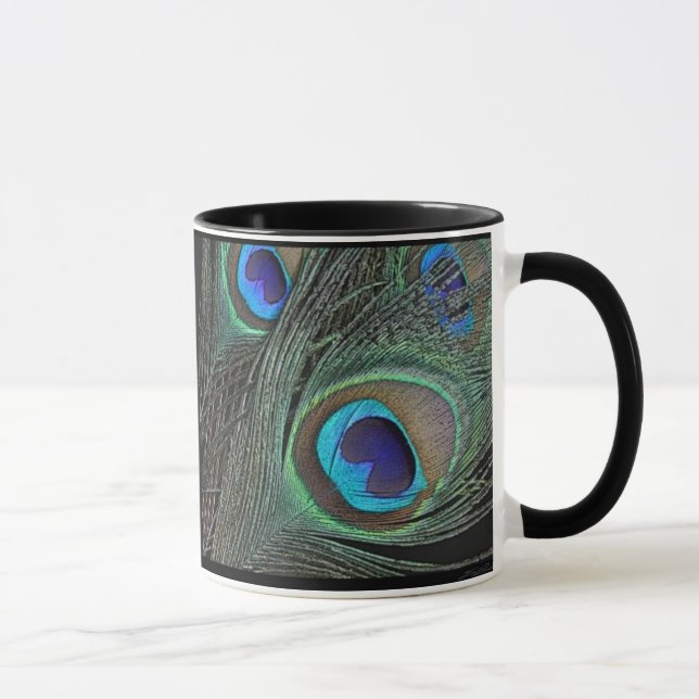 Peacock Feather Mug (Right)