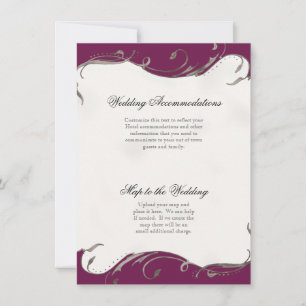 Peacock Feather n Swirls - Reception, Map, Hotel Invitation