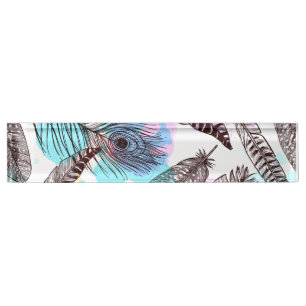 Peacock Feather Nameplate