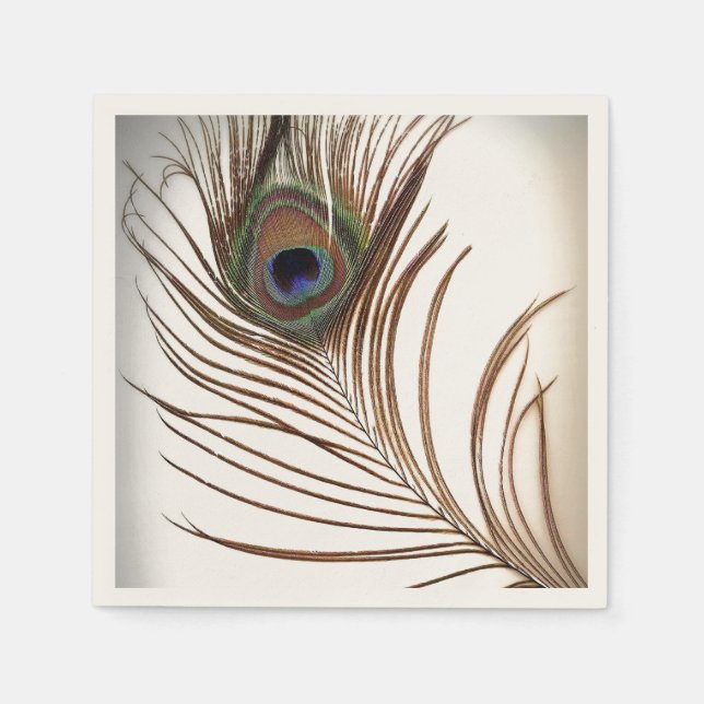 Peacock Feather Napkin (Front)