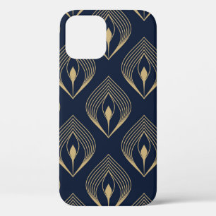 Peacock feather ombre pattern ditzy floral motif. iPhone 12 case