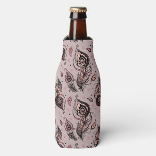 Peacock feather pattern bottle cooler