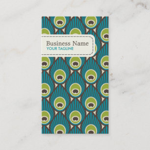 Peacock Feather Pattern Business Card