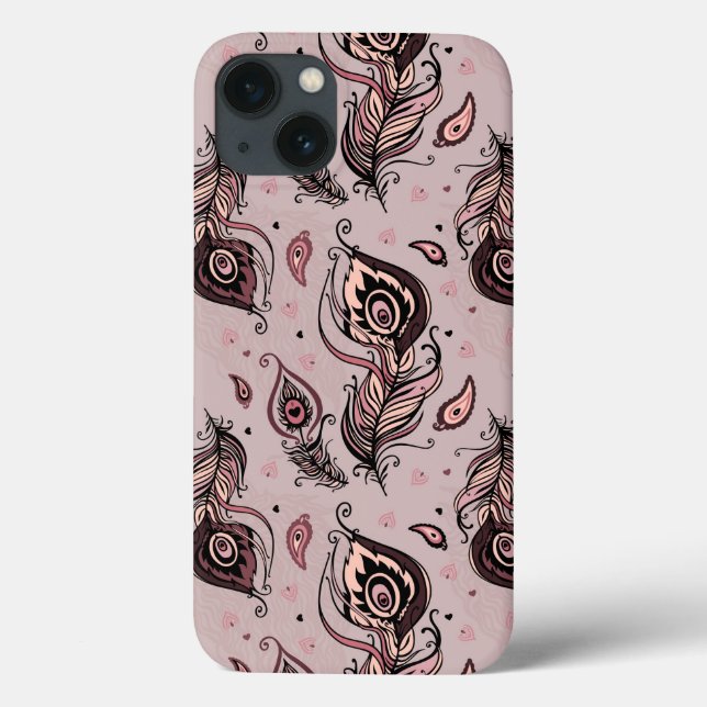 Peacock feather pattern Case-Mate iPhone case (Back)