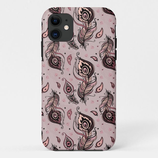 Peacock feather pattern Case-Mate iPhone case (Back)