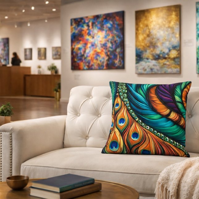 Peacock Feather pattern Cushion (Creator Uploaded)