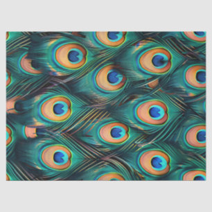 Peacock Feather Pattern Decoupage Tissue Paper