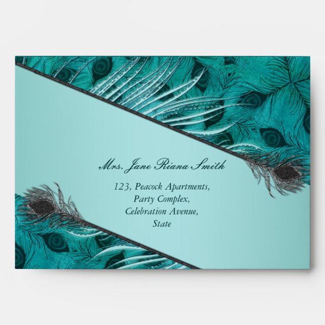Peacock feather pattern envelopes (Front)