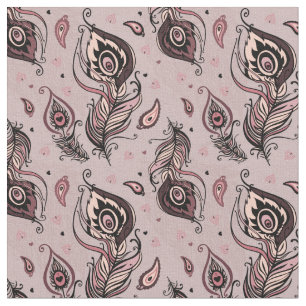 Peacock feather pattern fabric