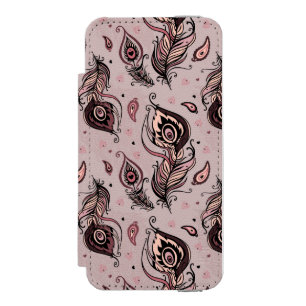 Peacock feather pattern incipio watson™ iPhone 5 wallet case