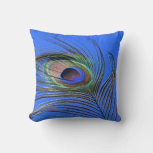 Peacock Feather Photograph Cushion
