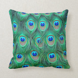 Peacock Feather Pillow