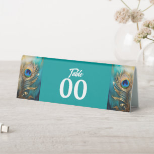 Peacock feather plume luxury marbled teal green