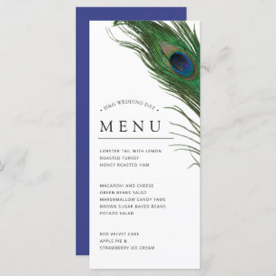 Peacock Feather Poise   Dinner Menu