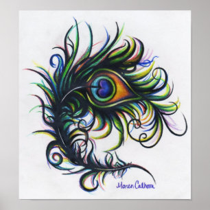 Peacock Feather Poster
