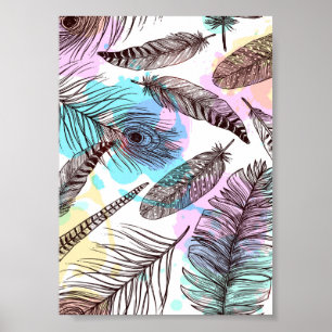 Peacock Feather Poster