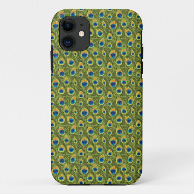Peacock Feather Print Case-Mate iPhone Case (Back)