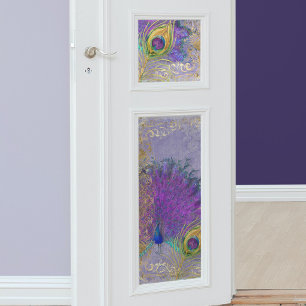 Peacock Feather Purple Gold Foil Baroque Decoupage Tissue Paper