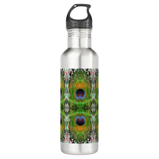 Peacock Feather Show 710 Ml Water Bottle (Front)