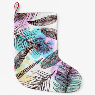 Peacock Feather Small Christmas Stocking