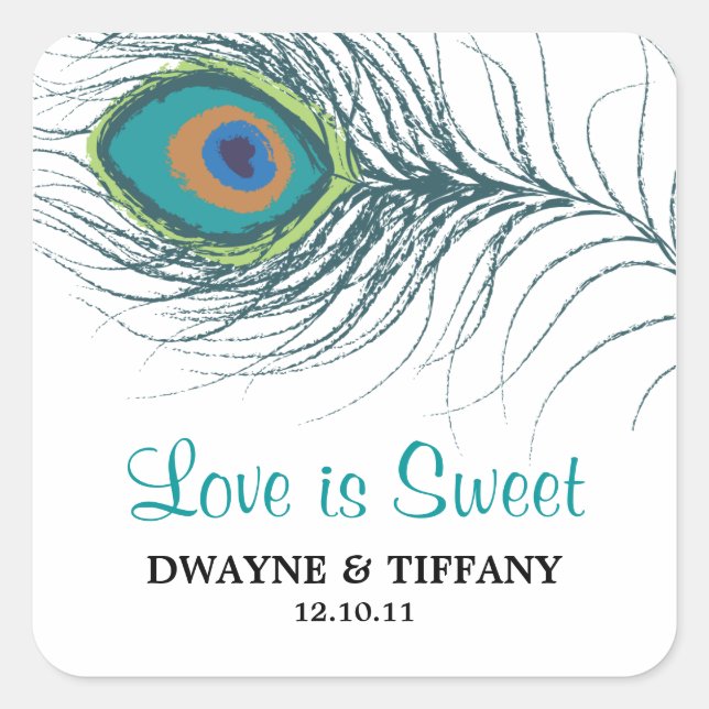 Peacock Feather Stickers (Front)