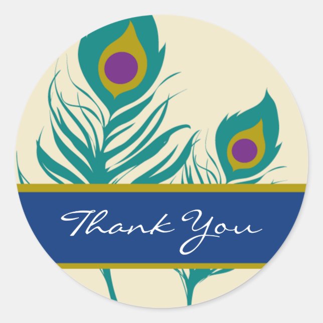 Peacock Feather Stickers (Front)
