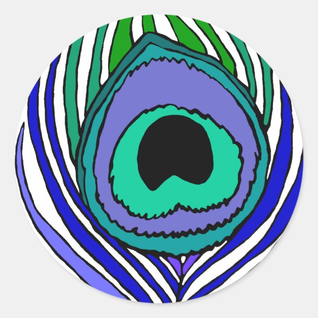 Peacock Feather Stickers (Front)