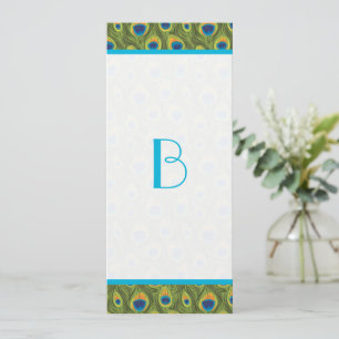 Peacock Feather Swirls Wedding Invitation