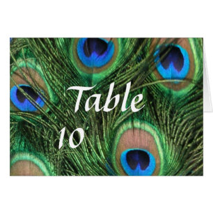 Peacock Feather Table Numbers