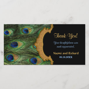 Peacock Feather Thank You Card