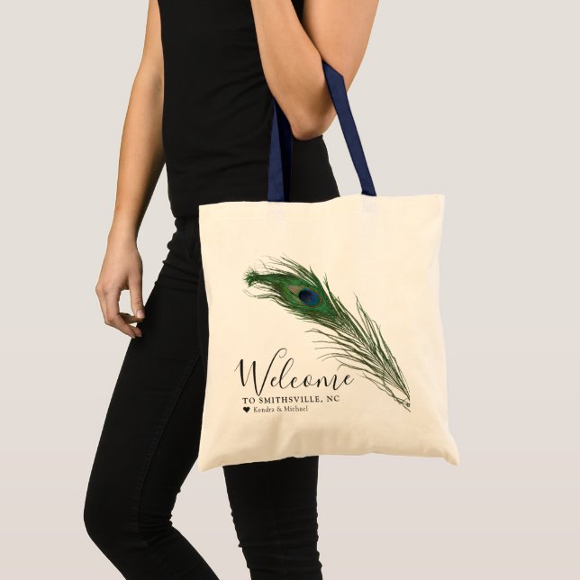 Peacock Feather | Themed Tote Bag (Front (Product))